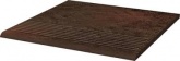 Клинкерная плитка Ceramika Paradyz Semir brown ступень рельефная структурная (30x30) на сайте domix.by