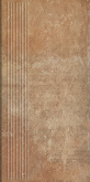 Клинкерная плитка Ceramika Paradyz Scandiano Rosso ступень простая (30x60) на сайте domix.by