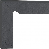 Клинкерная плитка Ceramika Paradyz Semir grafit цоколь (8,1x30) двухэлементный левый на сайте domix.by