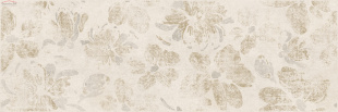 Плитка Meissen Keramik Organic цветы, бежевый OR2U011DT декор (25x75)