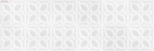 Плитка Meissen Keramik Lissabon рельеф, квадраты, белый LBU053D (25x75)