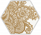 Плитка Ceramika Paradyz Shiny Lines Gold Heksagon Inserto B (19,8х17,1) на сайте domix.by