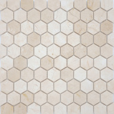 Мозаика Leedo Ceramica Pietrine Hexagonal Crema Marfil матовый К-0081 (18х30) 6 мм на сайте domix.by