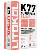 Клей для плитки Litokol SuperFlex K77 белый (25кг) на сайте domix.by