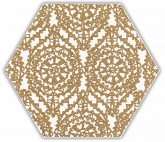 Плитка Ceramika Paradyz Shiny Lines Gold Heksagon Inserto A  (19,8х17,1) на сайте domix.by