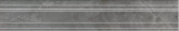 Плитка Kerama Marazzi Риальто бордюр серый темный глянцевый обрезной BLF026R (7,3х40) на сайте domix.by