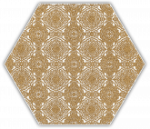 Плитка Ceramika Paradyz Shiny Lines Gold Heksagon Inserto E (19,8х17,1) на сайте domix.by