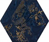 Плитка Ceramika Paradyz Intense Tone Blue Inserto Heksagon C декор (19,8х17,1) на сайте domix.by