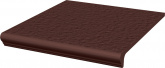 Клинкерная плитка Ceramika Paradyz Natural brown Duro ступень (30x33) с капиносом на сайте domix.by