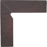 Клинкерная плитка Ceramika Paradyz Semir rosa цоколь (8,1x30) двухэлементный левый на сайте domix.by