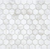 Мозаика Leedo Ceramica Pietrine Hexagonal Dolomiti bianco матовый К-0082 (18х30) 6 мм на сайте domix.by