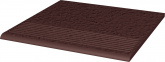 Клинкерная плитка Ceramika Paradyz Natural brown Duro ступень простая (30x30) на сайте domix.by