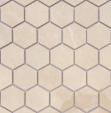 Мозаика Leedo Ceramica Marble Porcelain Nuvola beige POL hexagon КГ-0136 (36х63) 10 мм на сайте domix.by