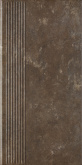 Клинкерная плитка Ceramika Paradyz Ilario Brown ступень простая (30x60) на сайте domix.by