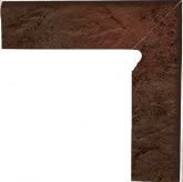 Клинкерная плитка Ceramika Paradyz Semir brown цоколь (8,1x30) двухэлементный правый на сайте domix.by