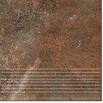 Клинкерная плитка Ceramika Paradyz Arteon brown ступень (30x30) на сайте domix.by