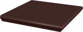 Клинкерная плитка Ceramika Paradyz Natural brown Duro ступень угловая (33x33) с капиносом на сайте domix.by