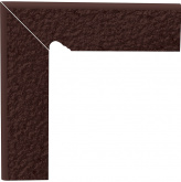 Клинкерная плитка Ceramika Paradyz Natural brown Duro цоколь (8,1x30) двухэлементный левый на сайте domix.by