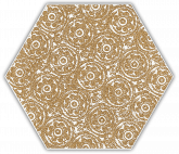 Плитка Ceramika Paradyz Shiny Lines Gold Heksagon Inserto F (19,8х17,1) на сайте domix.by