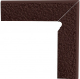 Клинкерная плитка Ceramika Paradyz Natural brown Duro цоколь (8,1x30) двухэлементный правый на сайте domix.by