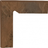 Клинкерная плитка Ceramika Paradyz Semir beige цоколь (8,1x30) двухэлементный левый на сайте domix.by