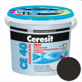 Фуга для плитки Ceresit СЕ 40 Aquastatic эластичная черная 18 (2 кг) на сайте domix.by