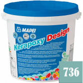 Фуга для плитки Mapei Kerapoxy Design N736 небесная глазурь (3 кг) на сайте domix.by
