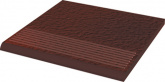 Клинкерная плитка Ceramika Paradyz Cloud Brown Duro структурная (30x30) ступень на сайте domix.by