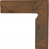 Клинкерная плитка Ceramika Paradyz Semir beige цоколь (8,1x30) двухэлементный правый на сайте domix.by