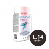 Фуга для плитки Litokol Litocolor L.14 антрацит (2 кг) на сайте domix.by