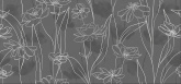 Плитка Meissen Keramik Floresta цветы серый ректификат арт. 17552 (60x120) на сайте domix.by