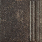 Клинкерная плитка Ceramika Paradyz Scandiano Brown ступень простая (30x30) на сайте domix.by