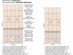 Плитка Kerama Marazzi Традиция Короны (20х30)