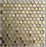 Мозаика Leedo Ceramica Alchimia Aureo grani hexagon СТ-0012 (23х13) 6 мм на сайте domix.by