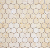 Мозаика Leedo Ceramica Pietrine Hexagonal Botticino матовый К-0080 (18х30) 6 мм на сайте domix.by